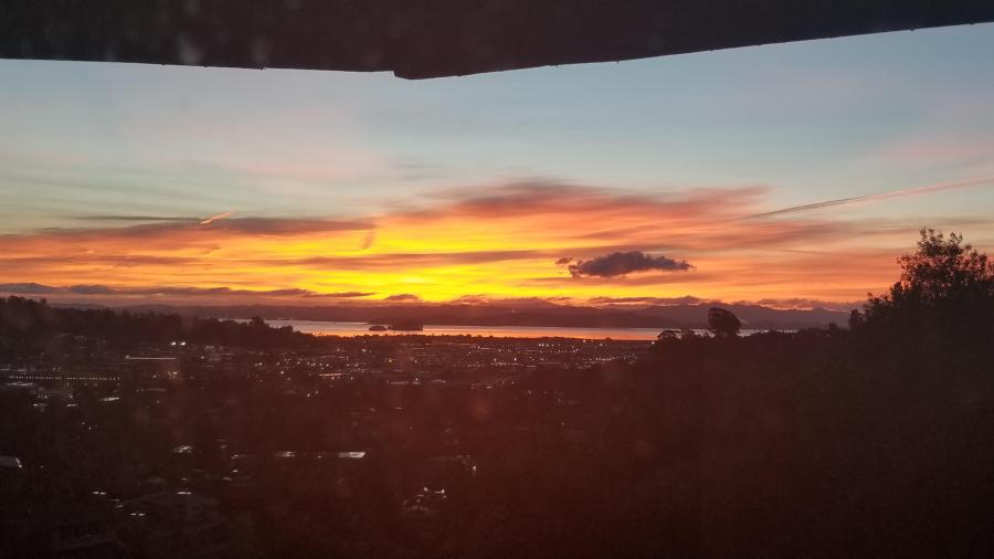 337 Clorinda  sunset over the bay