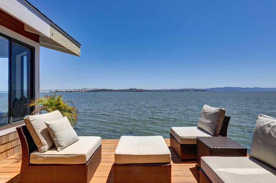 lounge on the patio with view